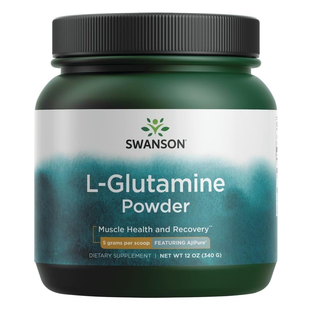 Swanson Poudre de L-Glutamine Ajipure 340 g vue avant