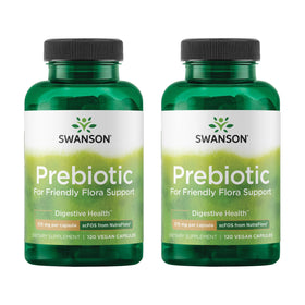 Swanson prébiotiques 750 mg, 120 capsules végétales, vue de face