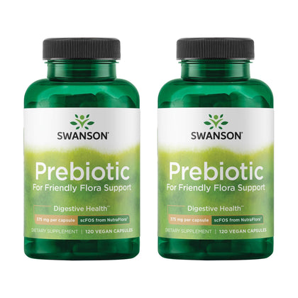 Swanson prébiotiques 750 mg, 120 capsules végétales, vue de face