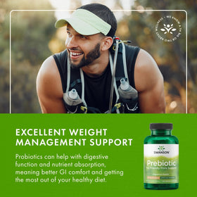 Swanson prébiotiques 750 mg, capsules sur une table
