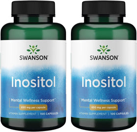 Swanson Premium Inositol 650 mg 100 Capsules vue de face