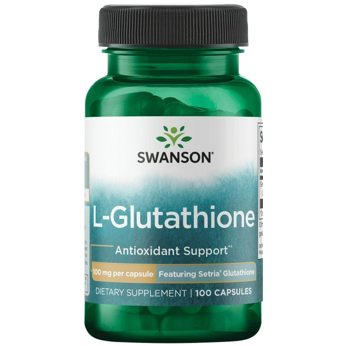 Swanson Premium L-Glutathione 100 mg capsules packaging front view