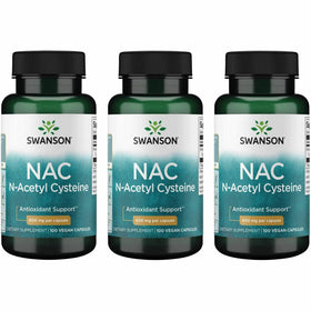 Swanson Premium N-Acetyl Cysteine 600 mg gélules véganes vue de face