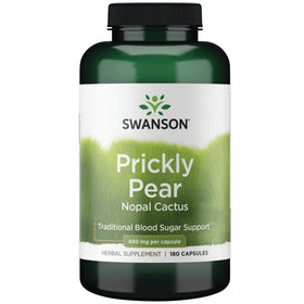 Swanson Prickly Pear Cactus 650 mg capsules, front view of the bottle