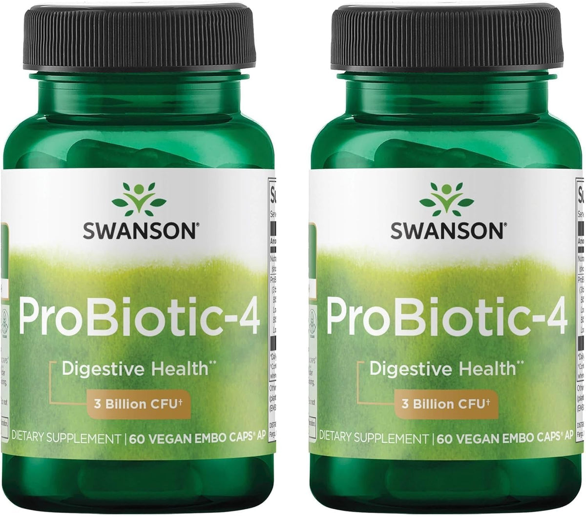 Swanson Probiotic-4 60 capsules végétariennes emballage avant