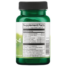 Swanson Probiotic-4 60 capsules végétariennes vue de côté