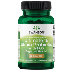 Swanson Probiotique 16 souches 30 capsules végétales vue de face