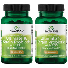 Swanson Probiotique 16 souches 60 capsules végétales vue de face