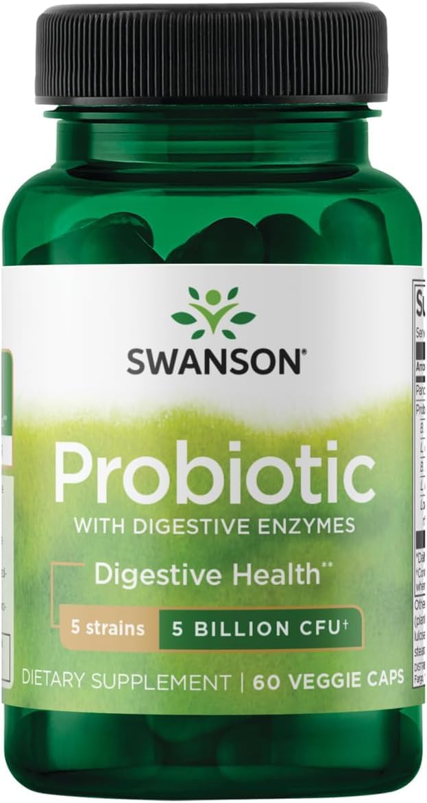 Swanson Probiotique 60 capsules végétales vue de face
