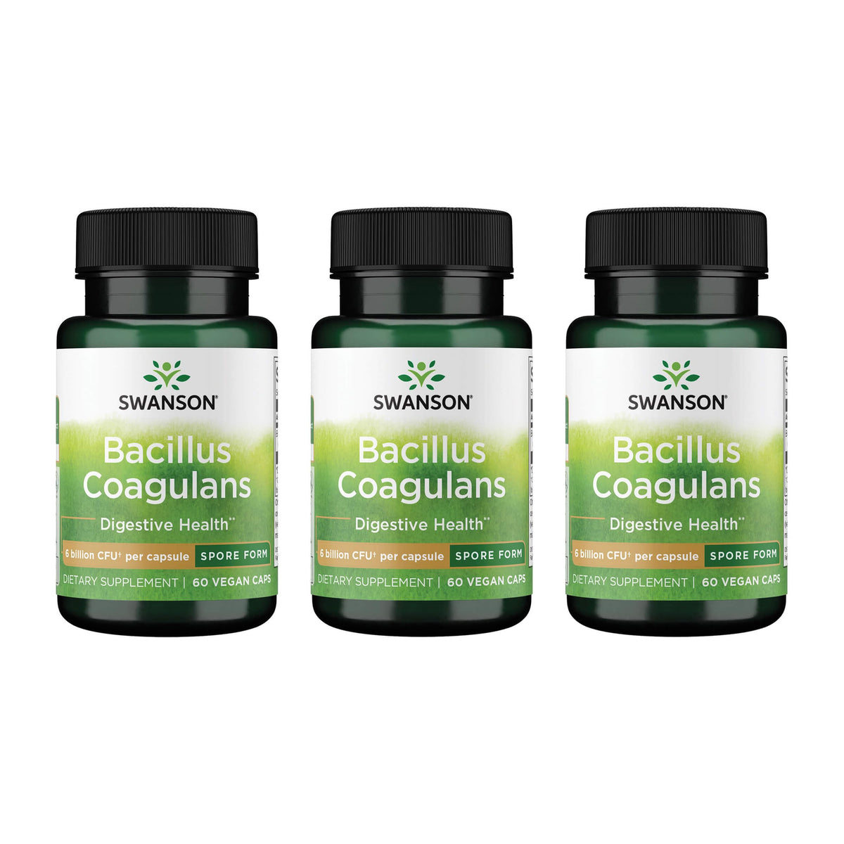 Swanson Probiotique Bacillus Coagulans 60 capsules végétales vue avant
