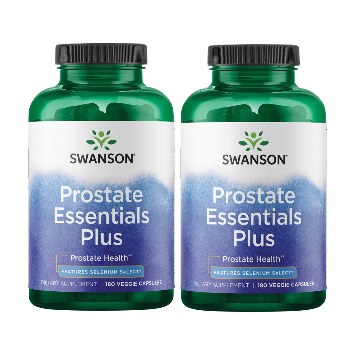 Swanson Prostate Essentials Plus 180 gélules végétales, vue de face