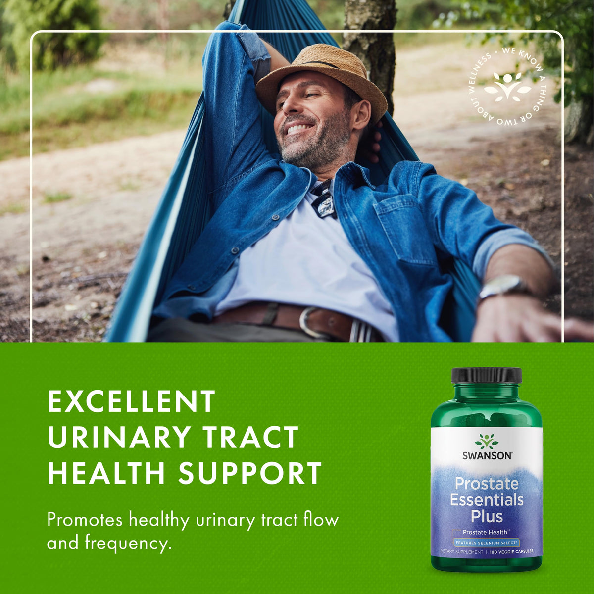 Swanson Prostate Essentials Plus, vue arrière de l'emballage
