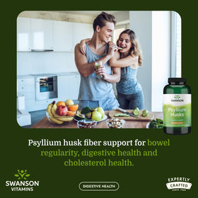 Swanson Psyllium 610 mg 300 Capsules avec étiquette