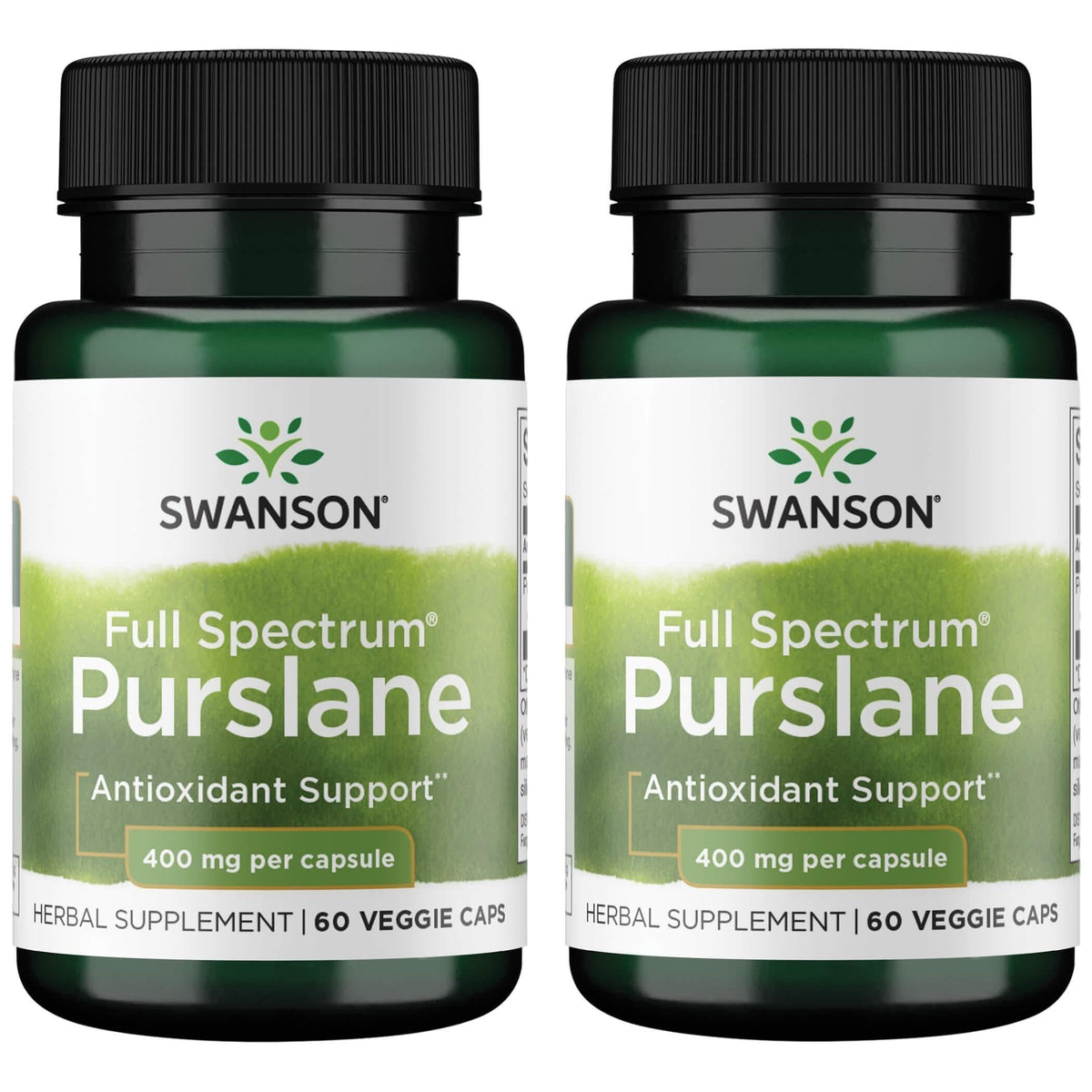 Swanson Purslane 400 mg gélules végétales, vue avant