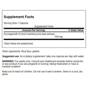 Swanson Pycnogenol 100 mg 30 capsules côté
