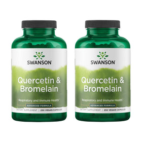 Swanson Quercétine & Bromélaïne 250 capsules vue de face