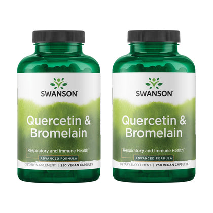 Swanson Quercétine & Bromélaïne 250 capsules vue de face