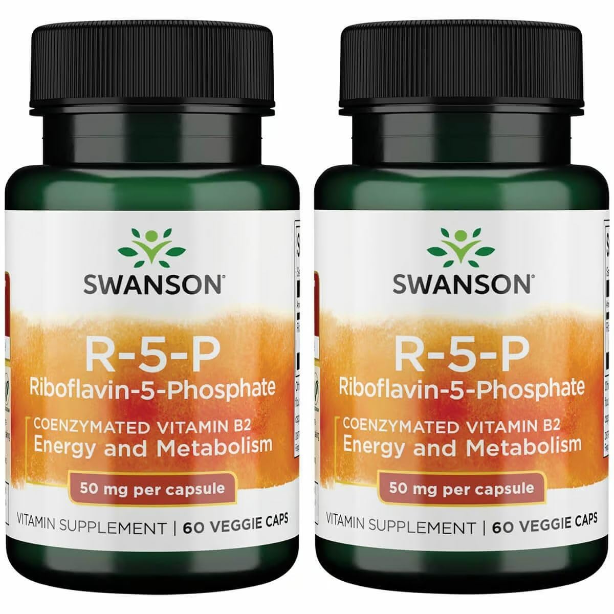 Swanson R-5-P Riboflavine 60 capsules vue avant avec étiquette