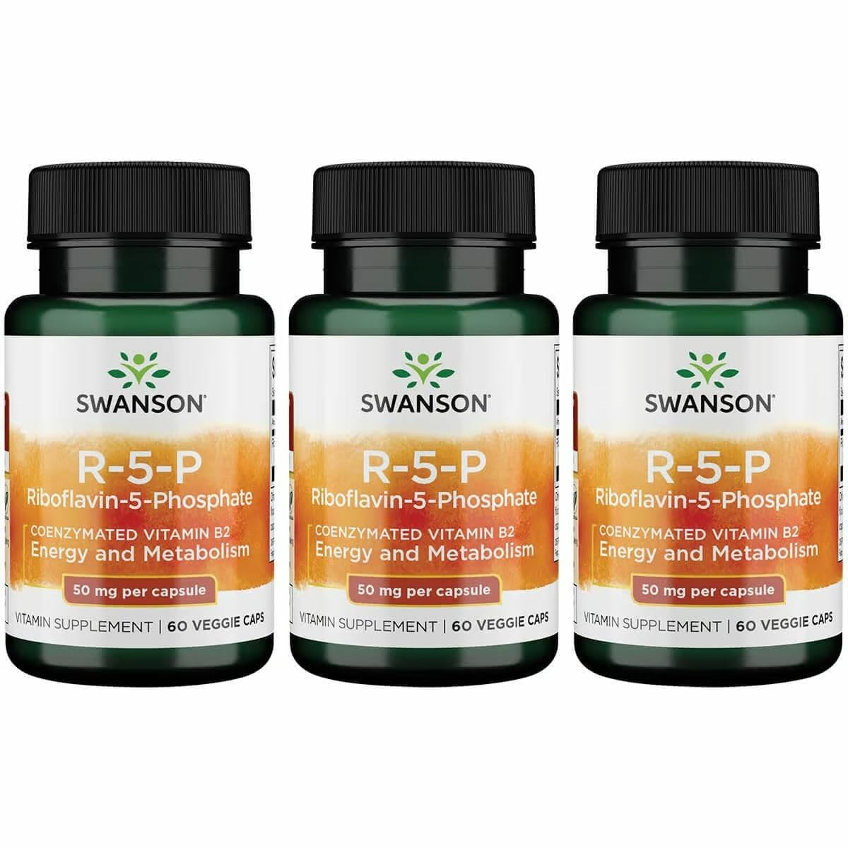 Swanson R-5-P vitamine B2 60 capsules emballage frontal