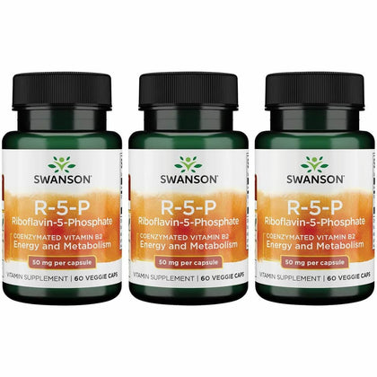 Swanson R-5-P vitamine B2 60 capsules emballage frontal