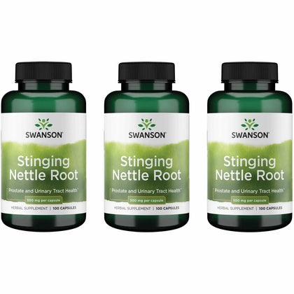 Swanson Racine d'ortie 500 mg 100 gélules, vue de l'avant