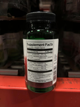 Swanson Racine de Betterave, informations nutritionnelles sur l'étiquette