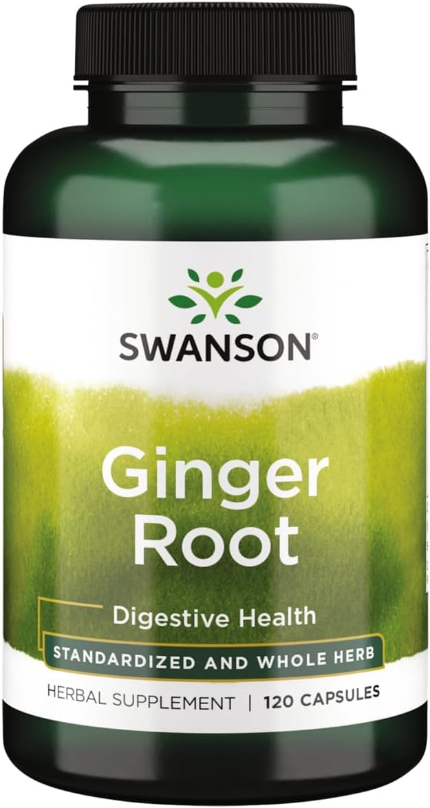 Swanson Racine de Gingembre 250 mg 120 gélules vue de face