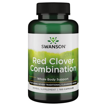Swanson Red Clover Combination 100 Capsules - vue avant du produit