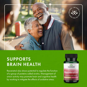 Swanson Resveratrol 250 mg 30 capsules avec des accessoires de santé