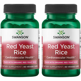 Swanson Riz Rouge 600 mg gélules végétales vue de face