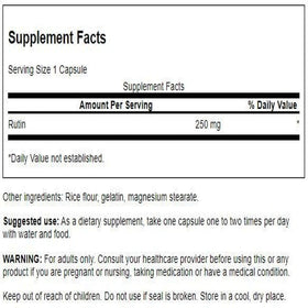 Swanson Rutin 250 mg capsule vue de côté