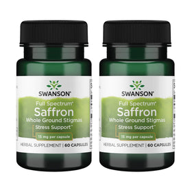 Swanson Saffran Espagnol Bio 15 mg 60 Veg Caps - vue avant
