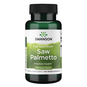 Swanson Saw Palmetto 540 mg 100 Capsules Végétales - vue avant