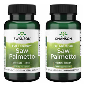 Swanson Saw Palmetto 540 mg, 100 capsules végétales, vue de face
