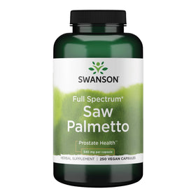 Swanson Saw Palmetto 540 mg 250 capsules végétales vue de face