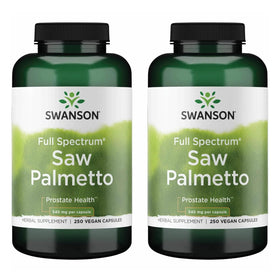 Swanson Saw Palmetto 540 mg 250 capsules végétales, vue de face