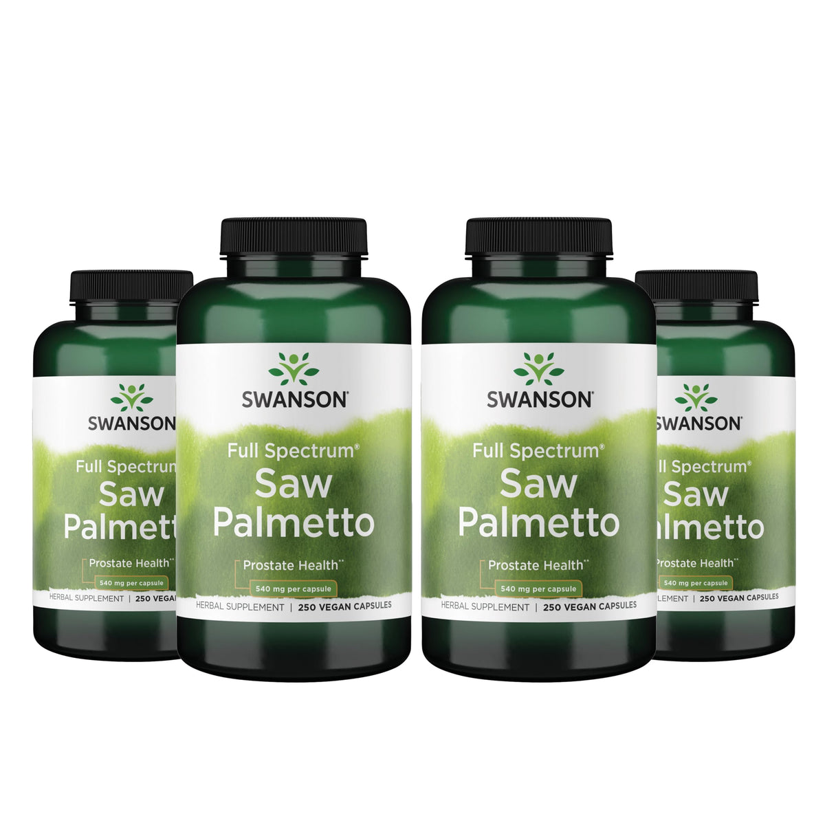 Swanson Saw Palmetto 540 mg 250 capsules végétales vue de face