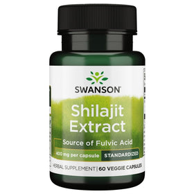 Swanson Shilajit 400 mg capsules végétales, vue de l'avant