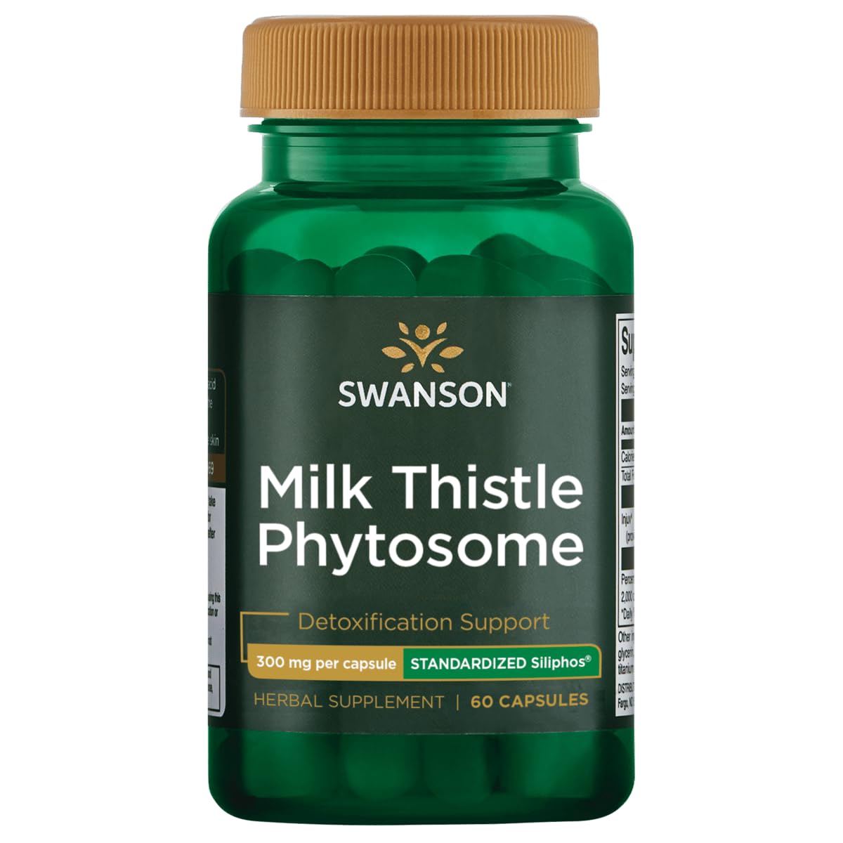 Swanson Siliphos Chardon-Marie 300 mg, 60 capsules front view