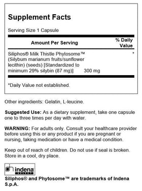 Swanson Siliphos Chardon-Marie 300 mg, 60 capsules side view
