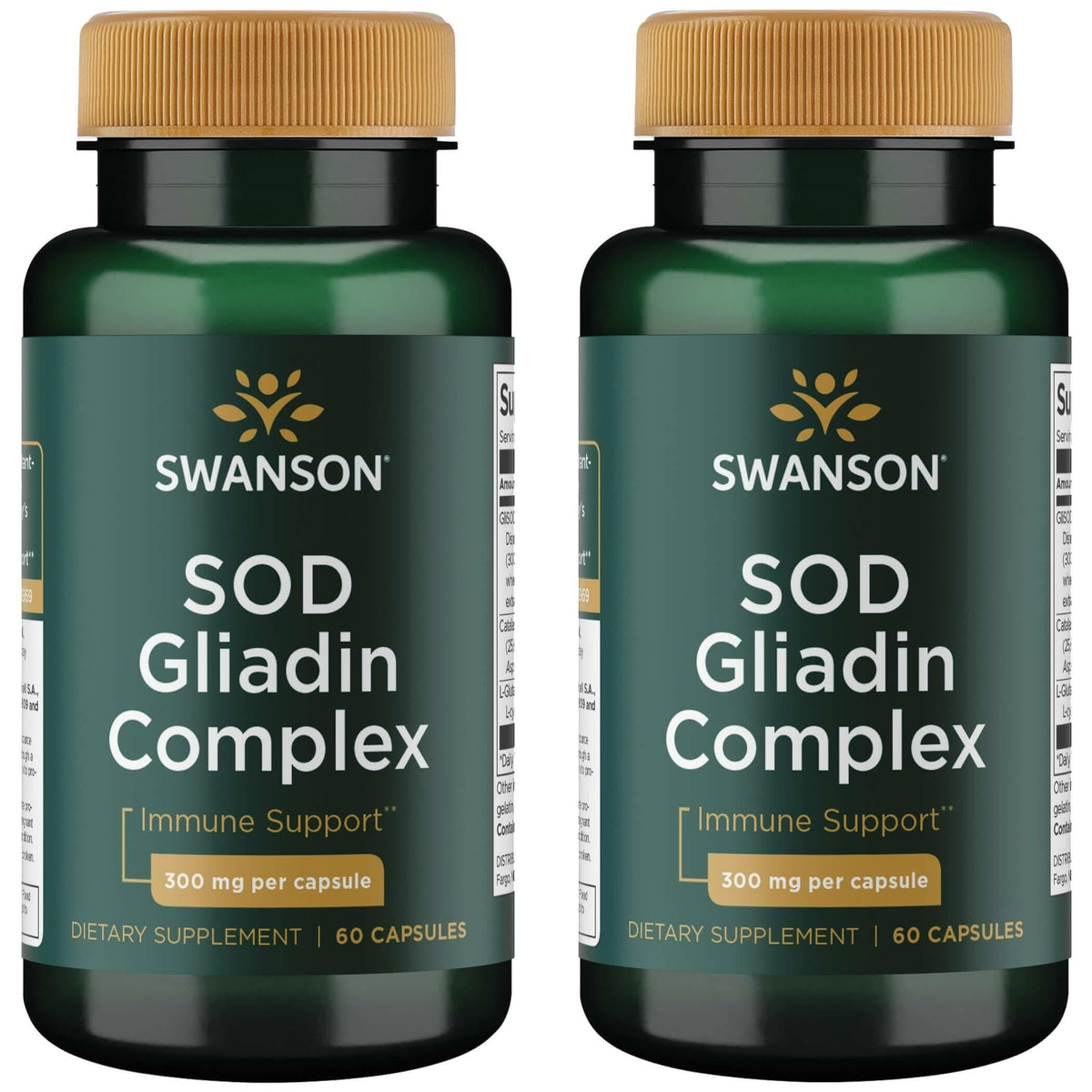 Swanson SOD Gliadin Complex 300 mg, 60 capsules, vue de face