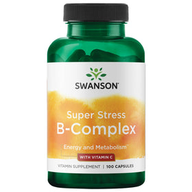 Swanson Super Stress B-Complex 100 capsules front view
