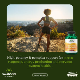 Swanson Super Stress B-Complex 100 capsules side view