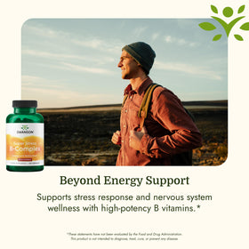 Swanson Super Stress B-Complex 100 capsules with ingredients list