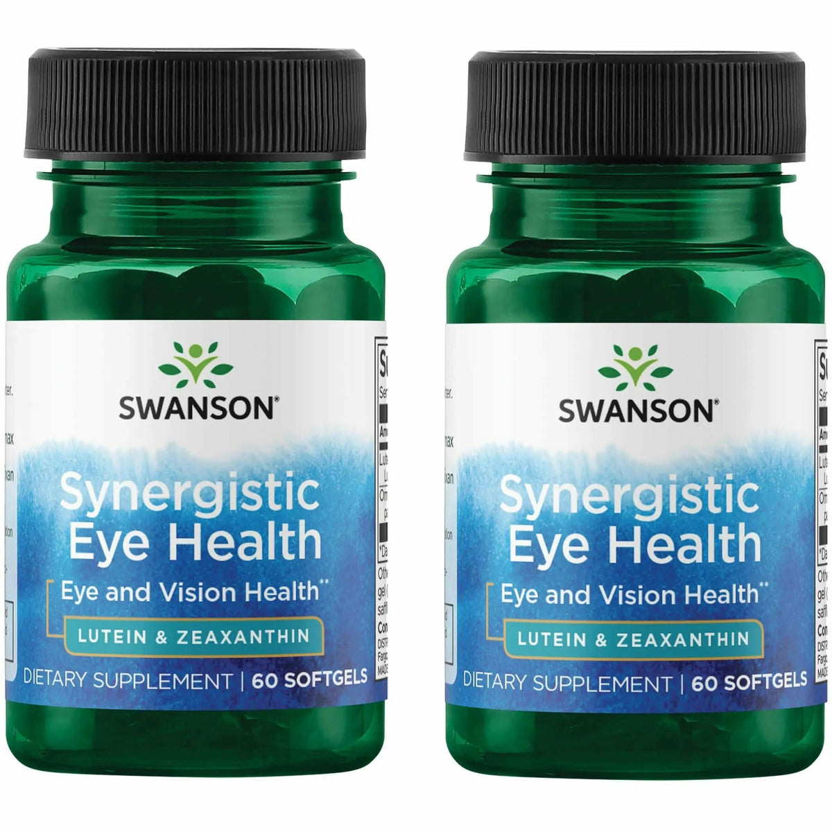 Swanson Synergistic Eye Health 60 gélules vue de face avec étiquette