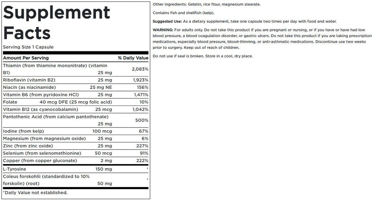 Swanson Thyroid Essentials emballage avec étiquette