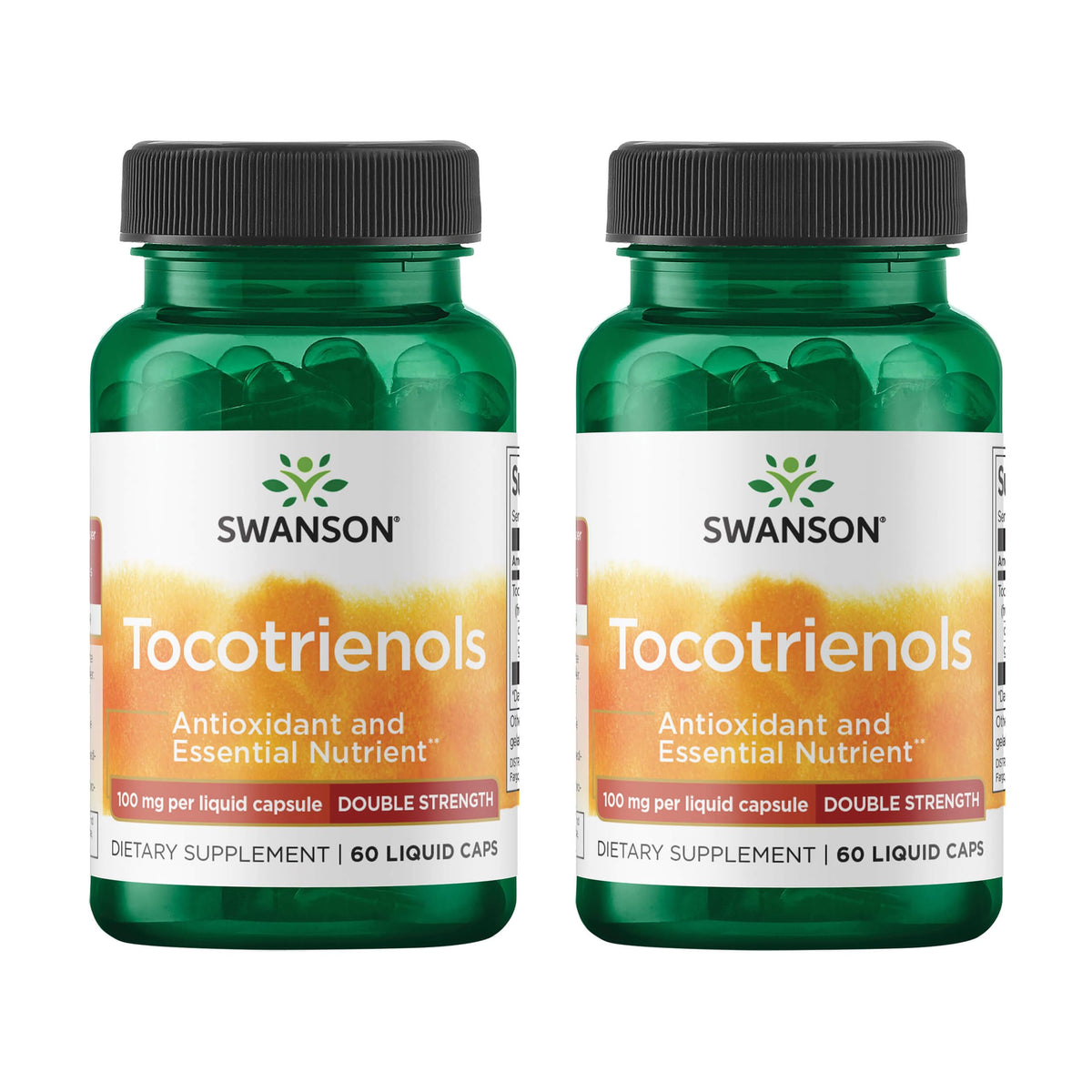 Swanson Tocotrienols Double Force 100 mg capsule liquide vue de face