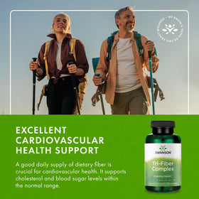 Swanson Tri-Fiber Complex capsules en gros plan
