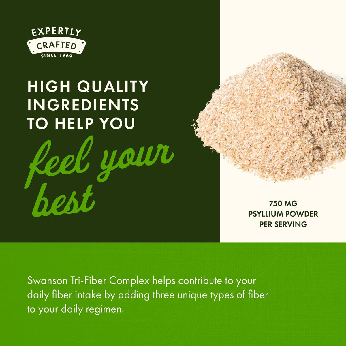 Swanson Tri-Fiber Complex étiquette détaillée
