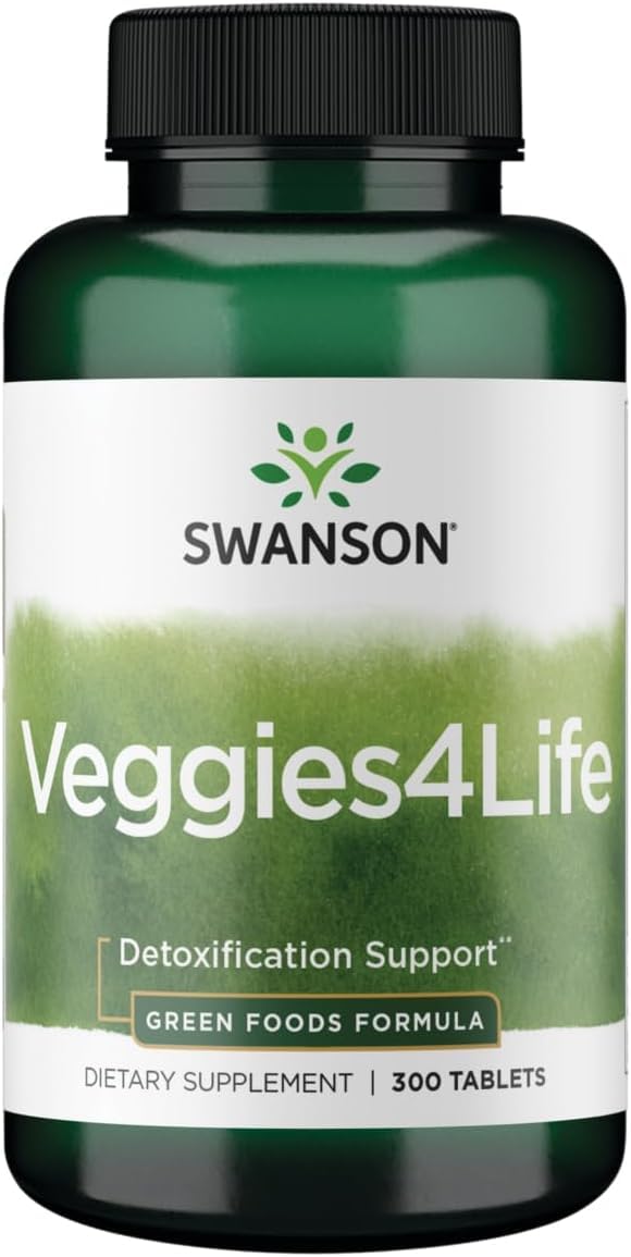 Swanson Veggies4Life 300 Tablettes vue de face avec emballage